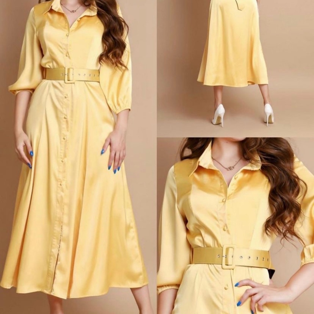 Beautiful Satin dress, elegant and chick!Perfect for any occasion. Available SML